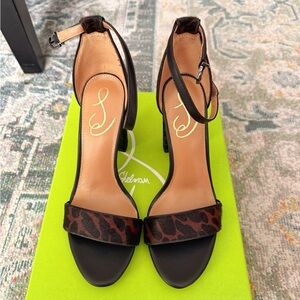 Sam Edelman Black and Brown Heels Classic Design